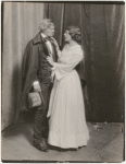 Two unidentified actors on stage in costume during the 1919 Actors’ Strike