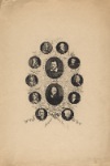 The Grolier Club M.C.M.I. [Center:] Ben Johnson. Alfred Tennyson. [Clockwise:] William Whitehead. Thomas Warton. Henry James, Rye. Robert Southey. William Wordsworth. Colley Gibber. Nicholas Rowe. Thomas Shadwell. John Dreyden. William Davenant.
