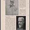 Bildnisbüste des Schriftstellers Bernard Shaw. Gebrabbter Ton.
