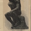 Two notable Rodin Statues "Le penseur." This statue of The thinker, posed for by George Bernard Shaw, was recently exhibited in London.