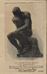 Two notable Rodin Statues "Le penseur." This statue of The thinker, posed for by George Bernard Shaw, was recently exhibited in London.