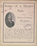 Songs of a deeper note. Poems by Edmund Corliss Sherburne.
