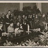 On September 27, 1940 a comprehensive pact was completed in Berlin between Germany, Italy and Japan, which proved to the whole world the strength of these three young peoples and also their resistance to the plutocratic desire for military expansion.  The signing in the presence of the Fuhrer was an act of historic importance (in our picture, from the right, Japan's ambassador Kurusu, the Italian Foreign Minister Count Ciano, Adolf Hitler and Reich Foreign Minister von Ribbentrop.