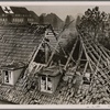 British pirates of the night again bombed residential houses and hospitals.  Our picture shows damage done to the University Clinic in Muenster by British bombs.  The huge red cross on the roof is no protection against British criminality.
