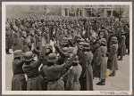 On January 7th 1940, Army recruits were sworn-in in (Posen) Poland for the first time in 22 years.  A historic glimpse of this once-more German territory: Young soldiers taking the oath under the flag of Greater Germany!