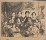 A characteristic group, representing Chang and Eng, the Siamese twins, with their wives and children.