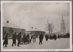 "Panje" sleds are the safest means of transport in winter.  Supply troops in a Russian city