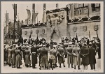 In the capital (Munich) of the (National Socialist) Movement, Mayor Fiehler unveiled the Freikorps memorial created by the sculptor Prof. Liebermann.