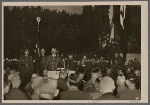 [On the eve of November 9th the Fuhrer spoke to the Old Guard of the NSDAP in Munich.  His speech was a renewed profession of his unshakeable will reflected in clear decisions and his equally unshakeable faith in German victory.]