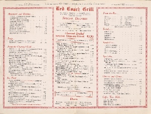 Red Coach Grill: Menus: Whats on the menu?