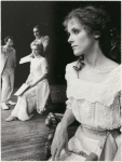 Michael Tucker, Meryl Streep, Christopher Hewett, and Mary Beth Hurt in a scene from the Broadway revival of Trelawny of the "Wells"