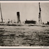 On England's "death coast", the results of Germany's sea war are ever more evident.  This is an armed English cargo steamer, sunk by German fliers.
