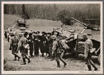 The Westwall remained on watch in a high state of combat readiness.  Exercises (went on) behind the front.  Here, for example, (are) a machine gun detachment and armored cars.