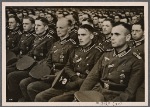 The Führer spoke again to 6000 young officer candidates who had proved themselves at the front.  Some of them already wore the Iron Cross, 1st Class.  Adolf Hitler's powerful speech received appreciative applause