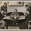 In Berlin the foreign ministers of Estonia and Latvia sign non-aggression pacts with Germany.  From left to right: The Latvian Foreign Minister Munters, Reich Foreign Minister von Ribbentrop and the Estonian Foreign Minister Selters.
