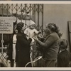 The homefront also resolves to do its duty.  Drafted men are backed up in the workplace by women, and the N.S. (National Socialist) Women's Association relieves them of the care of children