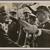 [The Fuhrer greets Spanish Nationalist generals, who are guests of honor in the Condor Legion parade in Berlin.]