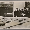 In Madrid the official opening of the exhibition 'New German Architecture' took place with General Franco in attendance. The Caudillo on a tour of the exhibition.
