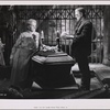 Ernest Thesiger and Boris Karloff in a scene from Bride of Frankenstein.