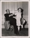 Promotional photograph of Lon Chaney, Jr. and Janet Ann Gallow from The Ghost of Frankenstein.