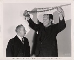 Lon Chaney, Jr. and Sir Cedric Hardwicke in a scene from The Ghost of Frankenstein.