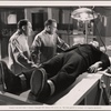 Sir Cedric Hardwicke, Lionel Atwill and Lon Chaney, Jr. in a scene from The Ghost of Frankenstein.