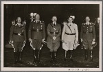 At a special reception, the Führer presented the Air Force's field marshals with their batons. Our picture shows (from left): Field Marshal Milch, Field Marshal Sperrle, the Führer, Reichs Marshal Goering and Field Marshal Kesselring.