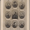 The generals of the west. [Center, and then clockwise from center, top:] Gen. Rosencrans. Gen. Grant. Gen. McClernand. Gen. Curtis. Gen. Thomas. Gen. W.T. Sherman. Gen. Prentiss. Gen. Lew Wallace. Gen. McCook