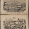 General Sherman's campaign--"Big Shanty Station"--General Logan's advance, June 10, 1864.--(Sketched by Theodore R. Davis) ; General Sherman's campaign--military telegraph to Ackworth, Georgia.--(Sketched by Theodore R. Davis.)