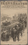 Obsequies of the late General William T. Sherman.--The remains of the deceased general, under escort of Lafayette Post, No. 140, G.A.R. passing down Fifth Avenue, New York City.--Drawn by Clinedinst.