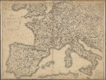 Carte de l'Empire Français Divisé en 133 Départemens, avec les Royaumes d'Espagne, de Portugal, d'Italie et de Naples et la Confédération du Rhin, l'Illyrie et la Dalmatie