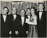 Edward Albee, Richard Barr, Alan Schneider, Clinton Wilder, Uta Hagen and Arthur Hill during presentations of the Tony Award given for the stage production Who's Afraid of Virginia Woolf?