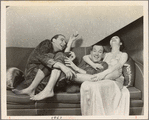 Alfred Lunt, Noël Coward, and Lynn Fontanne in a publicity shot for the original Broadway production of Noël Coward's "Design for Living."