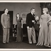 Philip Tonge, Valerie Cossart, Clifton Webb, and Haila Stoddard in a scene from the original Broadway production of Noël Coward's "Blithe Spirit."