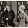 Clifton Webb and Haila Stoddard in a scene from the original Broadway production of Noël Coward's "Blithe Spirit."