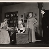 Peggy Wood, Valerie Cossart, Haila Stoddard, and Philip Tonge in a scene from the original Broadway production of Noël Coward's "Blithe Spirit."