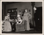 Peggy Wood, Valerie Cossart, Haila Stoddard, and Philip Tonge in a scene from the original Broadway production of Noël Coward's "Blithe Spirit."
