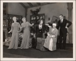 Haila Stoddard, Peggy Wood, Mildred Natwick, Doreen Lang, and Clifton Webb in a scene from the original Broadway production of Noël Coward's "Blithe Spirit."