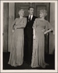 Peggy Wood, Clifton Webb, and Haila Stoddard in a scene from the original Broadway production of Noël Coward's "Blithe Spirit."