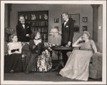 Valerie Cossart, Philip Tonge, Mildred Natwick, Clifton Webb, and Peggy Wood in a scene from the original Broadway production of Noël Coward's "Blithe Spirit."