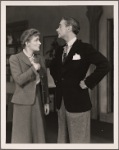 Clifton Webb and Peggy Wood in a scene from the original Broadway production of Noël Coward's "Blithe Spirit."