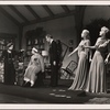Mildred Natwick, Doreen Lang, Clifton Webb, Leonora Corbett, and Peggy Wood in a scene from the original Broadway production of Noël Coward's "Blithe Spirit."