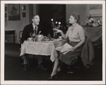Peggy Wood and Clifton Webb in a scene from the original Broadway production of Noël Coward's "Blithe Spirit."