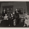 Philip Tonge, Valerie Cossart, Mildred Natwick, Clifton Webb, and Peggy Wood in a scene from the original Broadway production of Noël Coward's "Blithe Spirit."