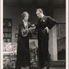 Estelle Winwood and Dennis King in a scene from the 1942 tour of Noël Coward's "Blithe Spirit."