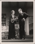 Estelle Winwood and Dennis King in a scene from the 1942 tour of Noël Coward's "Blithe Spirit."