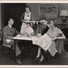 Carol Goodner, Dennis King, and Dell Gardner in a scene from the 1942 tour of Noël Coward's "Blithe Spirit."
