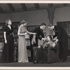 Valerie Cossart, Carol Goodner, Estelle Winwood and Dennis King in a scene from the 1942 tour of Noël Coward's "Blithe Spirit."