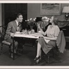Carol Goodner and Dennis King in a scene from the 1942 tour of Noël Coward's "Blithe Spirit."