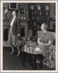 Estelle Winwood and Carol Goodner in a scene from the 1942 tour of Noël Coward's "Blithe Spirit."